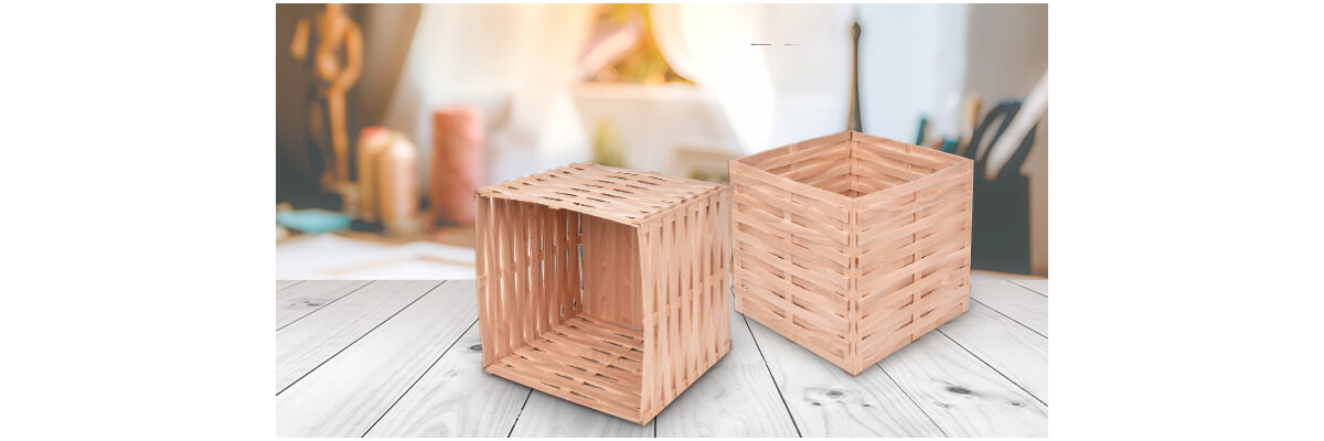 INSPIRATION FÜR DAS BASTELN MIT KINDERN: FLECHTKORB AUS HOLZLAMELLEN - INSPIRATION FÜR DAS BASTELN MIT KINDERN: FLECHTKORB AUS HOLZLAMELLEN