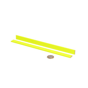 Lamellen aus Buche zum Basteln mit Kindern, neon gelb, 25 cm, 100 Stück